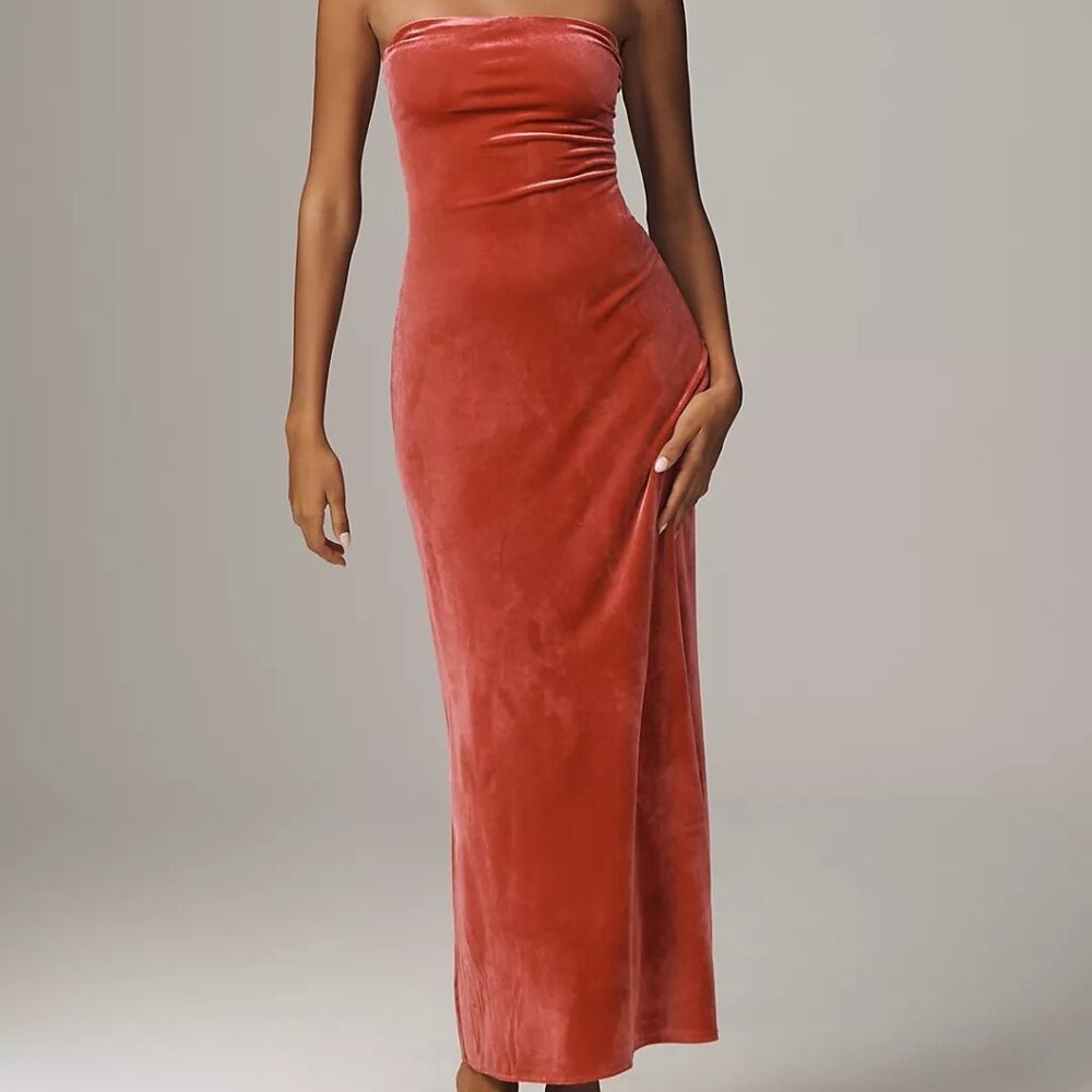 NWT Anthropologie The Tilda Slip Dress Velvet Edition